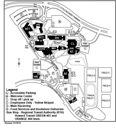 HCC Parking Map 2017 - Howard County Striders